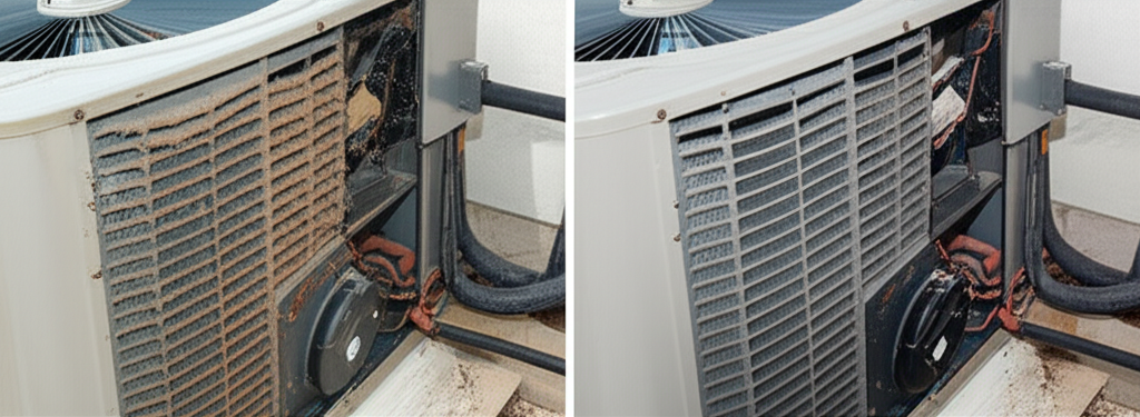 HVAC system maintenance before and after
